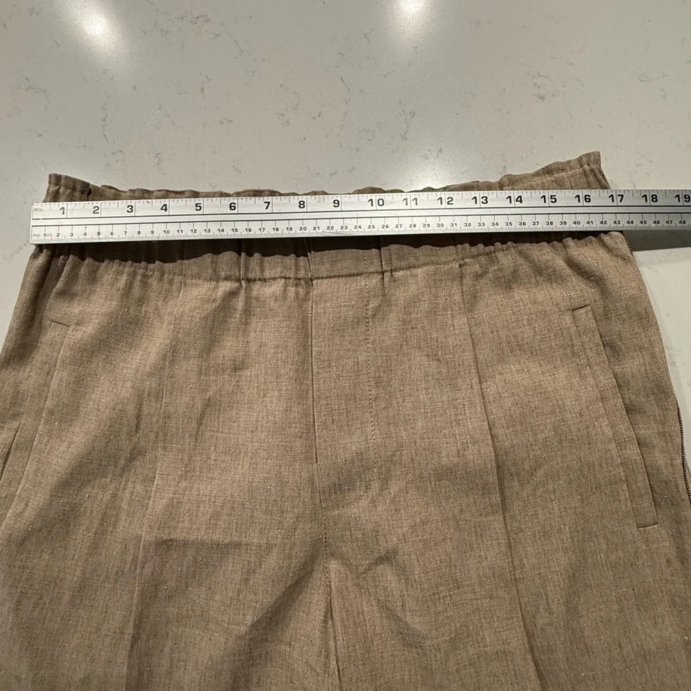 Brunello Cucinelli  Neutral Beige Linen Pants - Picture 9 of 12